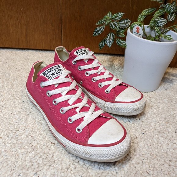 Converse Other - Converse CTAS Hot Pink Youth Low Top Sneakers